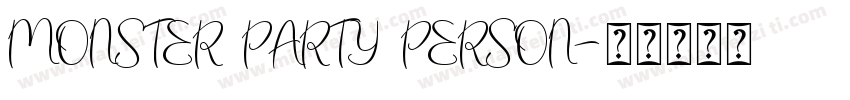 MONSTER PARTY PERSON字体转换